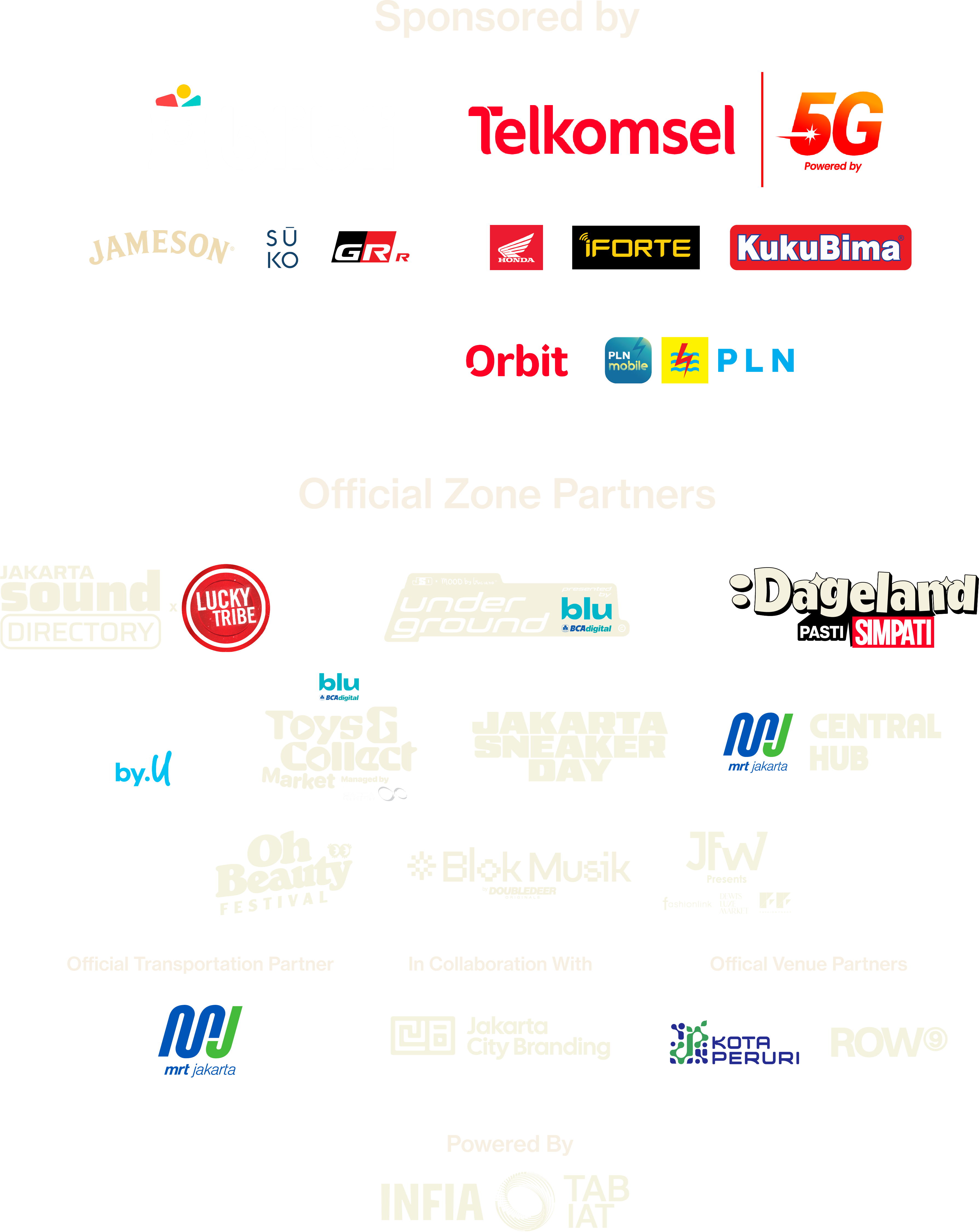 JSD Blok M Festival 2026 official sponsors and partners